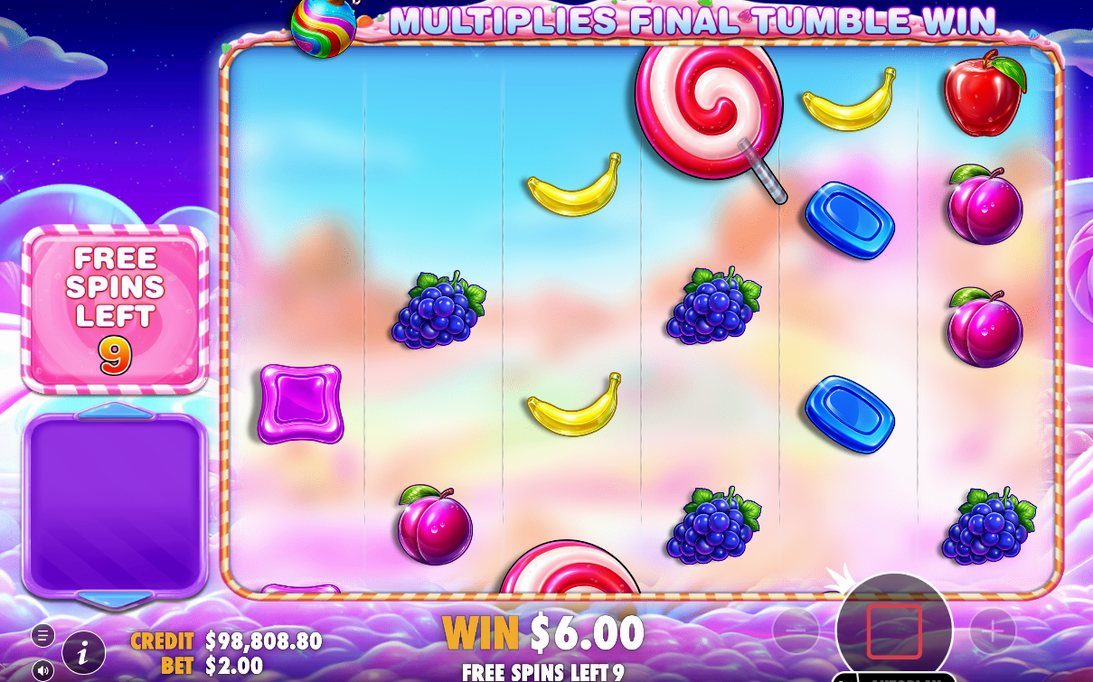 Free Spins counter showing the 10 spins awarded