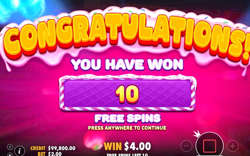 Free Spins screen while a round is still running
