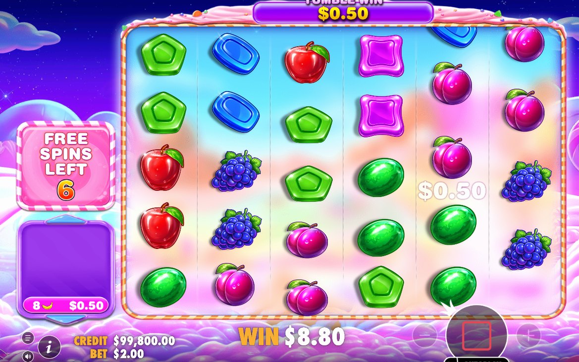 Free Spins retrigger with 5 more spins added