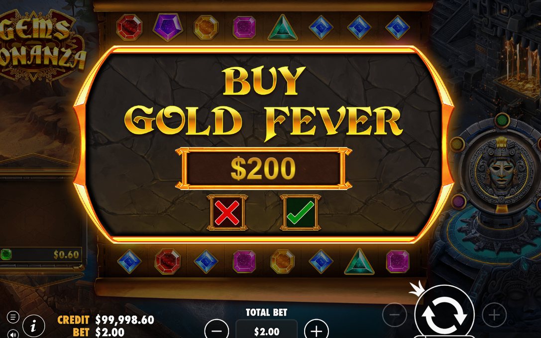 Gold Fever level with its win multiplier on screen