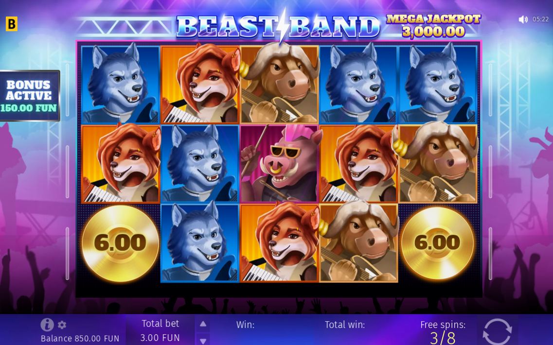 Free Spins round after three VIP tickets land